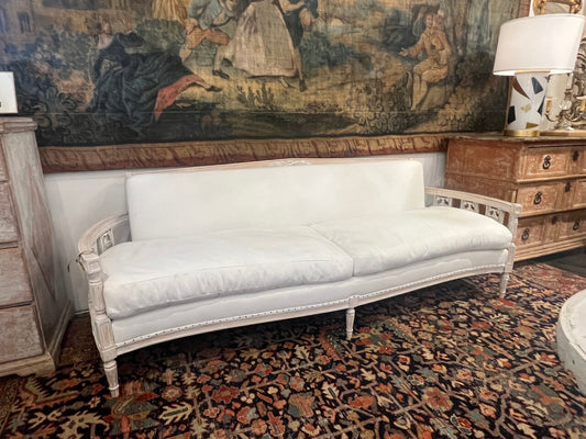 Distressed Finish Swedish Style Sofa