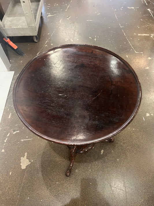 Victorian Carved Walnut Petite Tilt Top Table