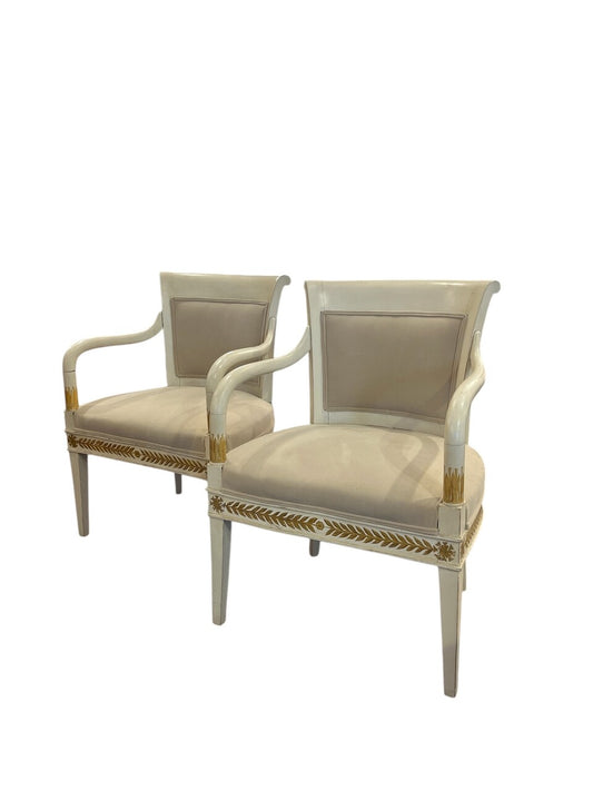 Pair of Italian Neoclassical Armchairs