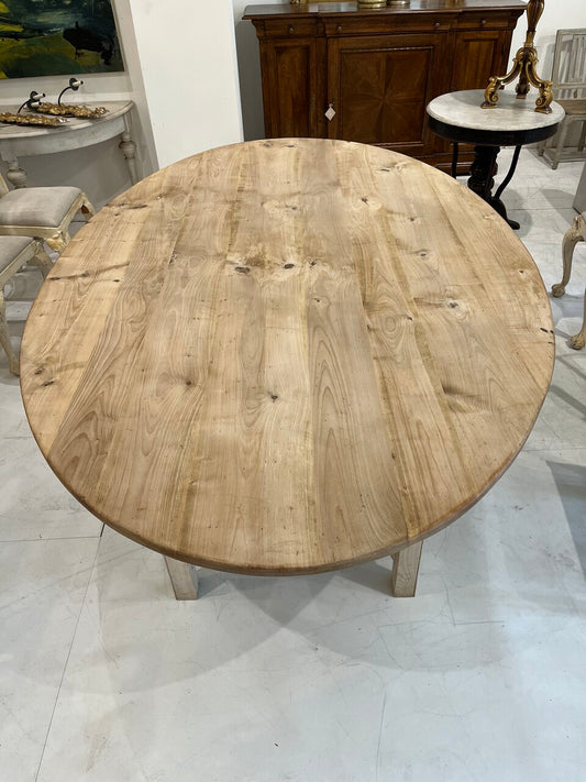 102" Oval Pine Dining Table
