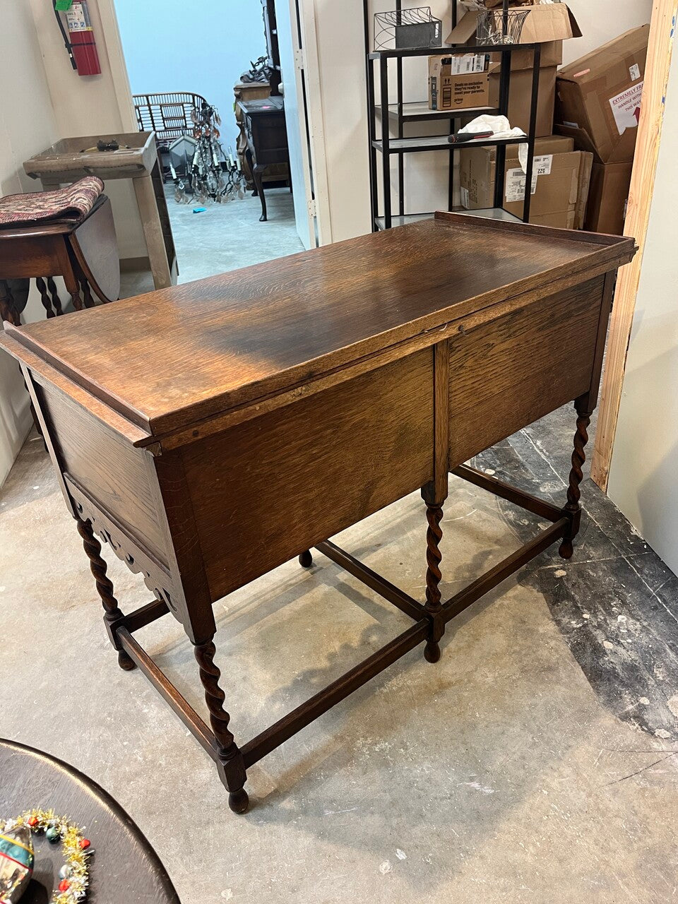 Early 20th Century English Oak Jacobean Hall Sofa Table