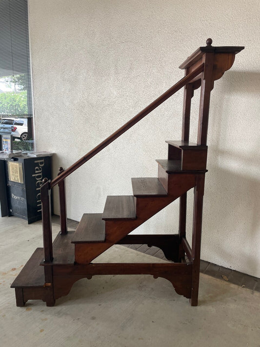 19th Century English Oak Library Steps