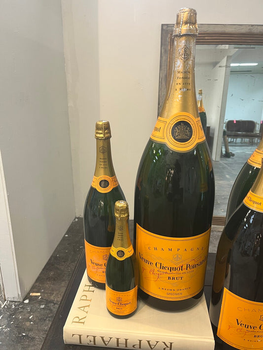 Collection of 8 Vintage French Champagne Bottle Props