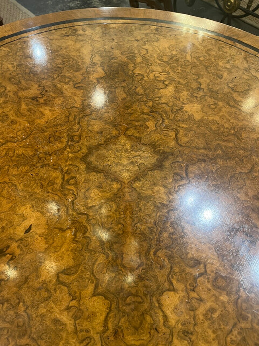 Beautiful Burl Walnut Swedish Center Table