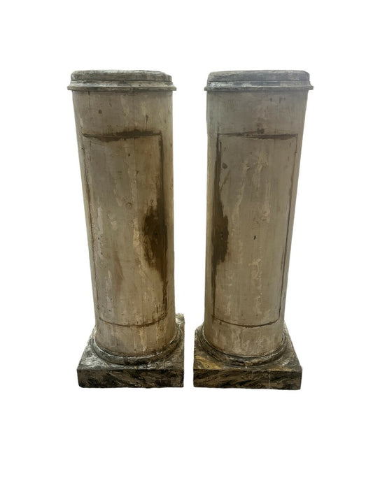 Pair 19th Century Italian Column Pedestals