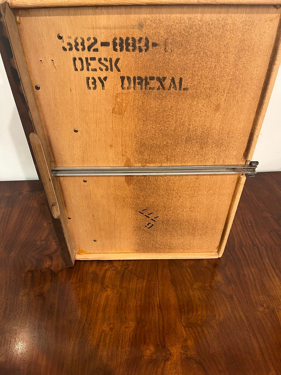 Mid Century Modern Drexel Burl Walnut Writing Desk