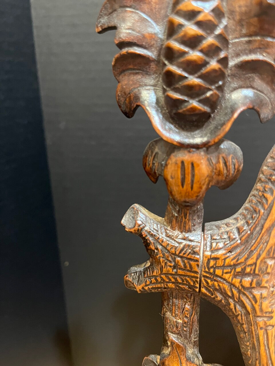 19th C Black Forest Dressing Table w/ Drawer and Mirror