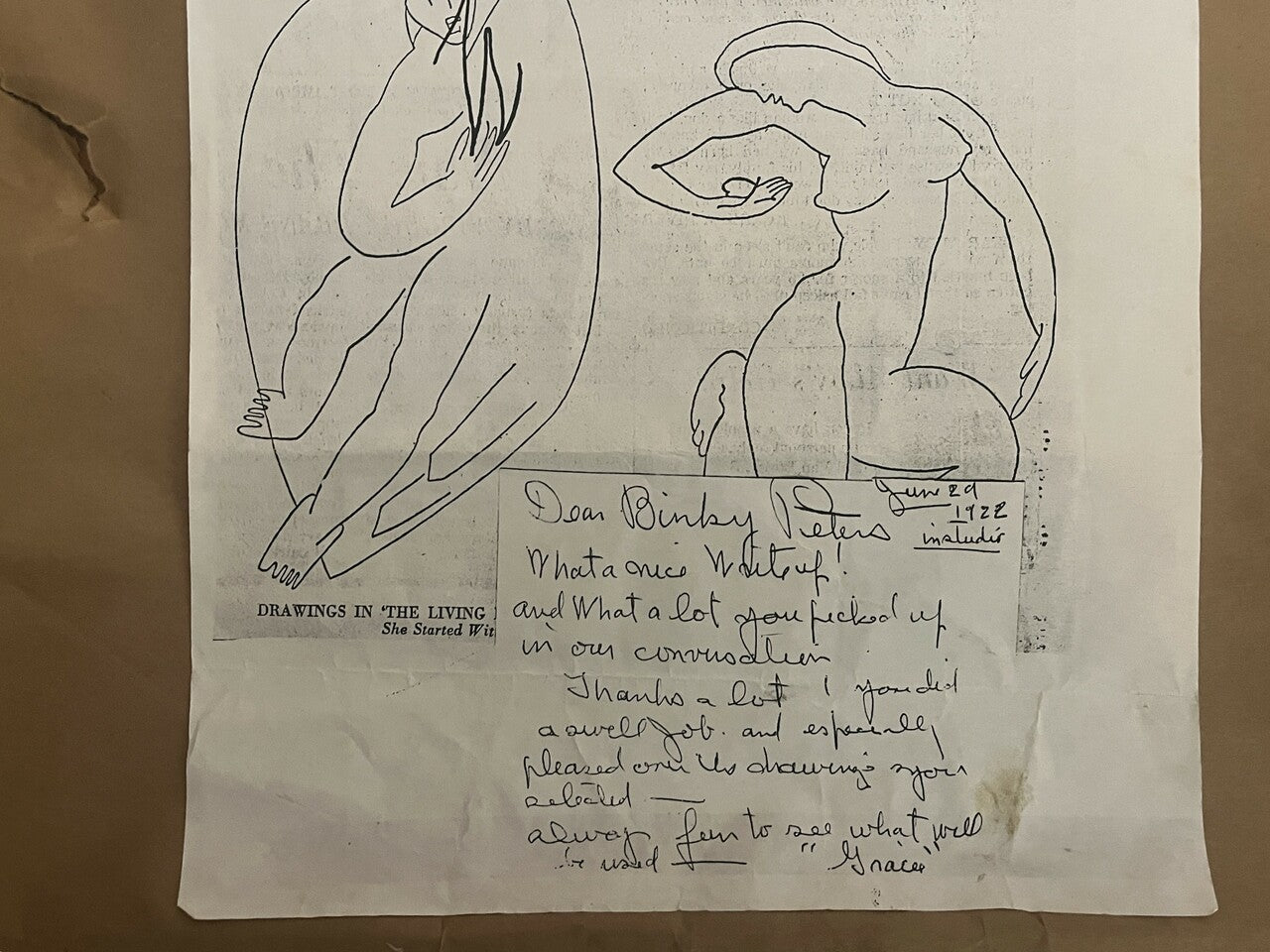 1922 Drawing by Grace Spaulding John