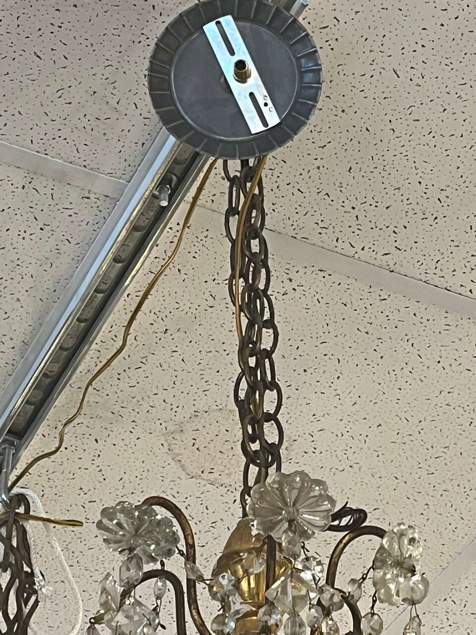 Louis XV Style Gilt French Crystal Chandelier