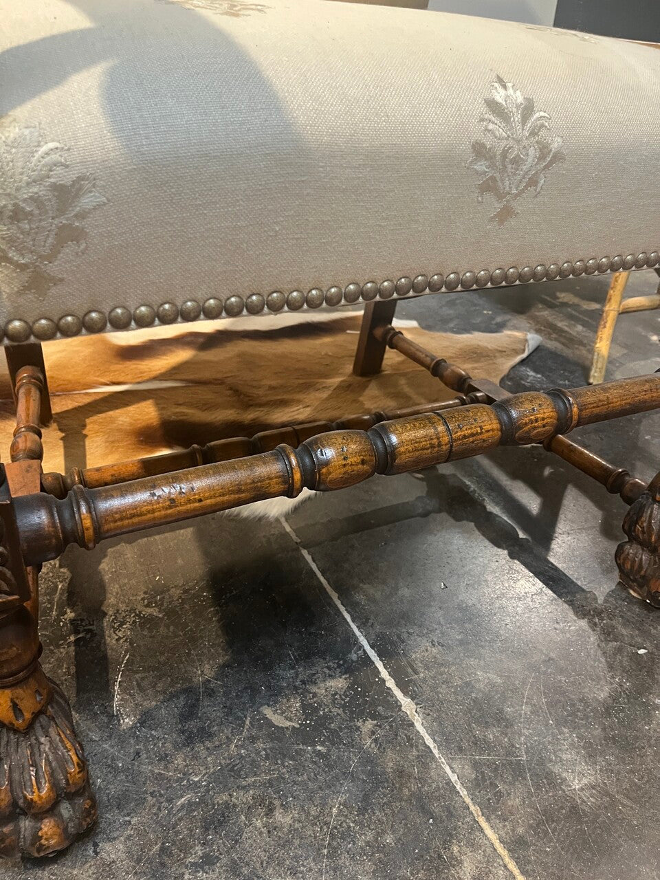 19th Century Carved Walnut Armchair