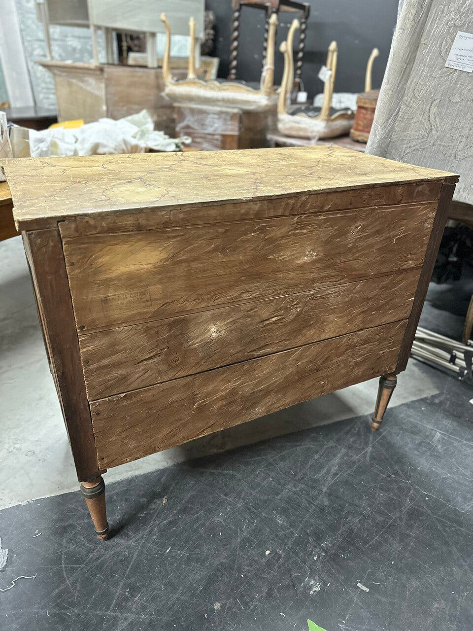 Early 20th Century Painted Italian Neoclassical Style Three Drawer Commode