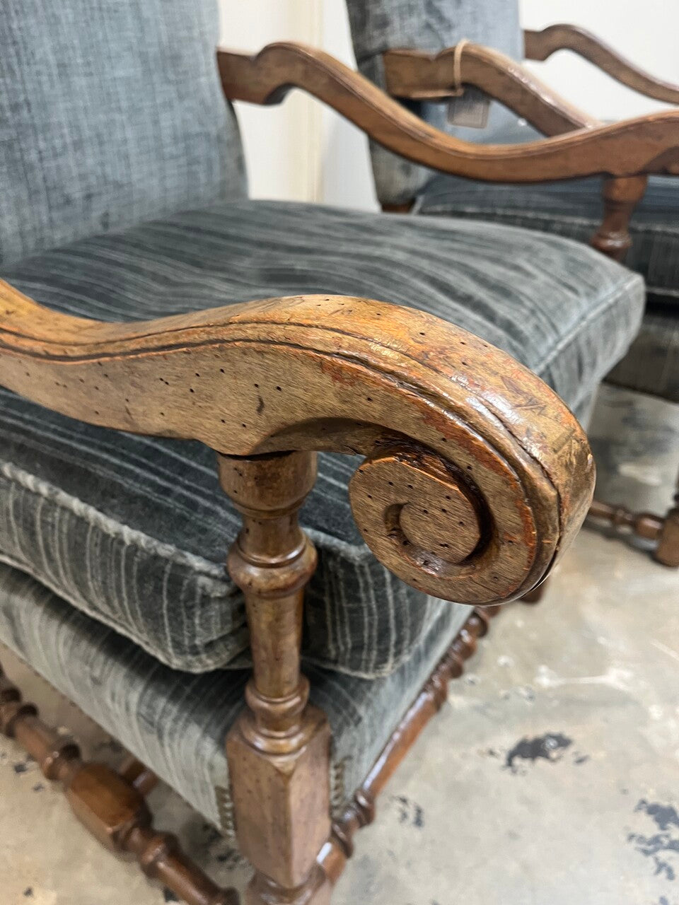 Pair 19th Century French Louis XIV Armchairs