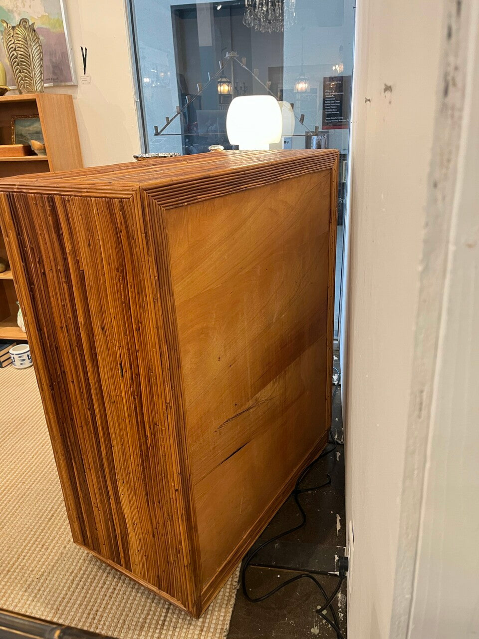 Vintage 5 Drawer Pencil Reed Chest of Drawers