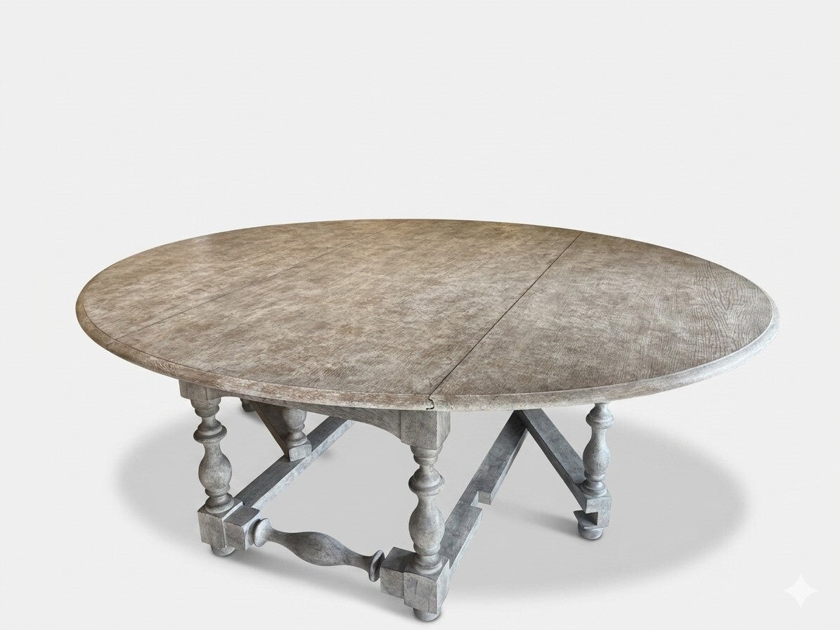 Large Vintage Painted Gateleg Table