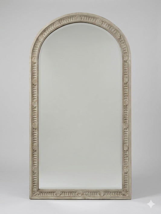 Large Carved Painted Continental Mirror