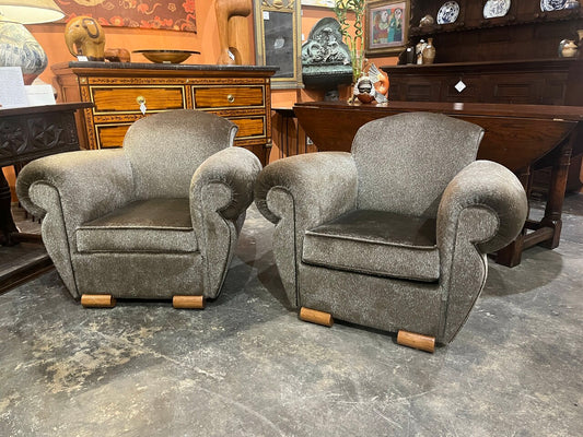 Pair of Custom Art Deco Style Chairs