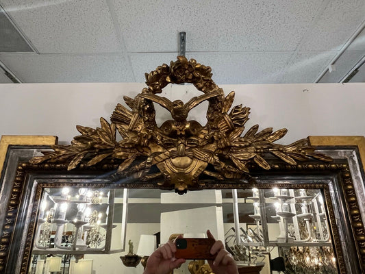 French Napoleon Style Wall Mirror
