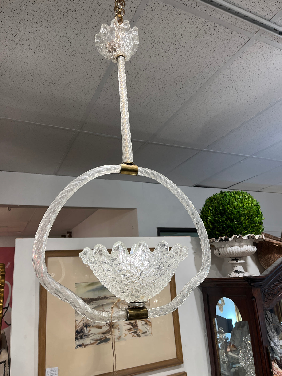 Vintage Italian Murano Pendant Chandelier