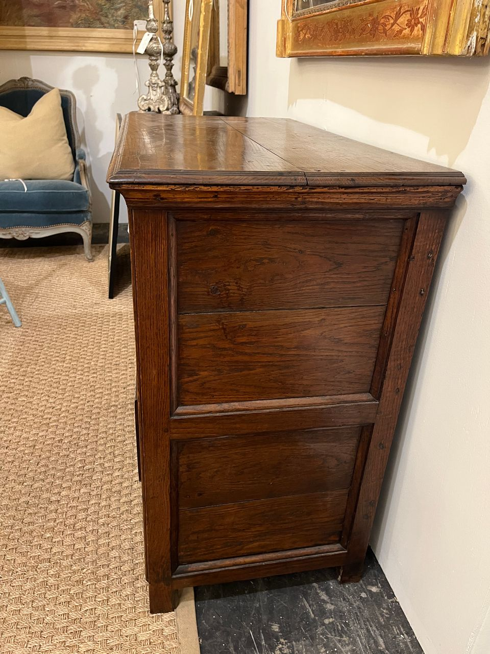 18th Century William and Mary Geometric Oak Chest