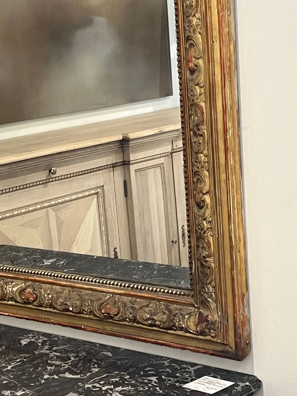 Large Louis XVI style Gold Gilt Pier Mirror