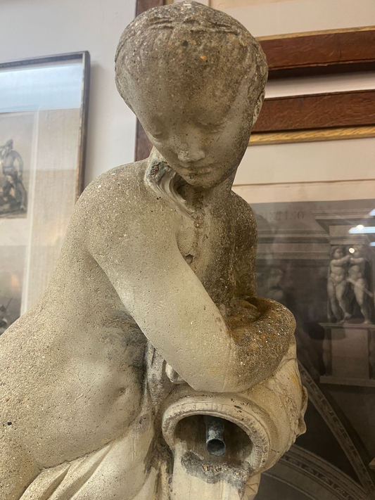 French Garden Statue with Water Feature