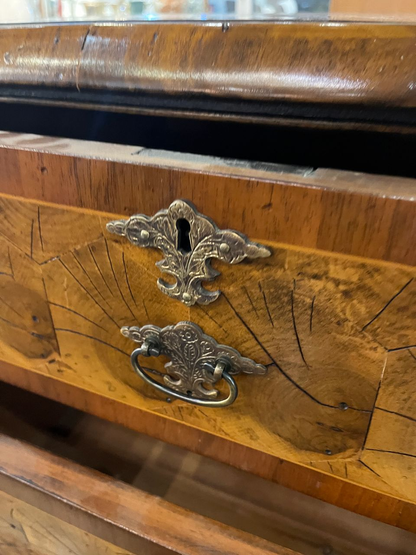 18th Century English Walnut Oyster Veneer Chest