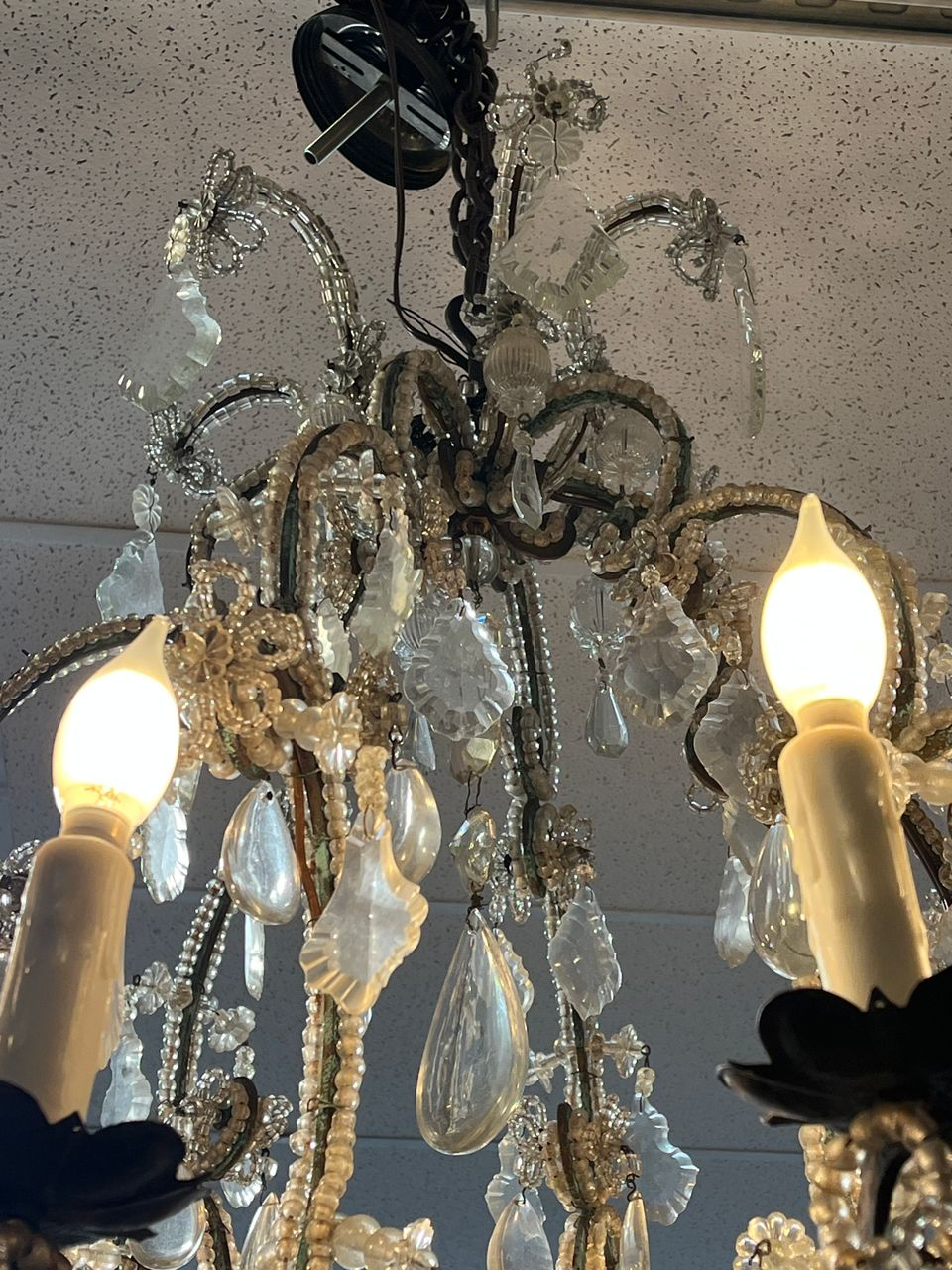 Antique Italian 12 Light Chandelier