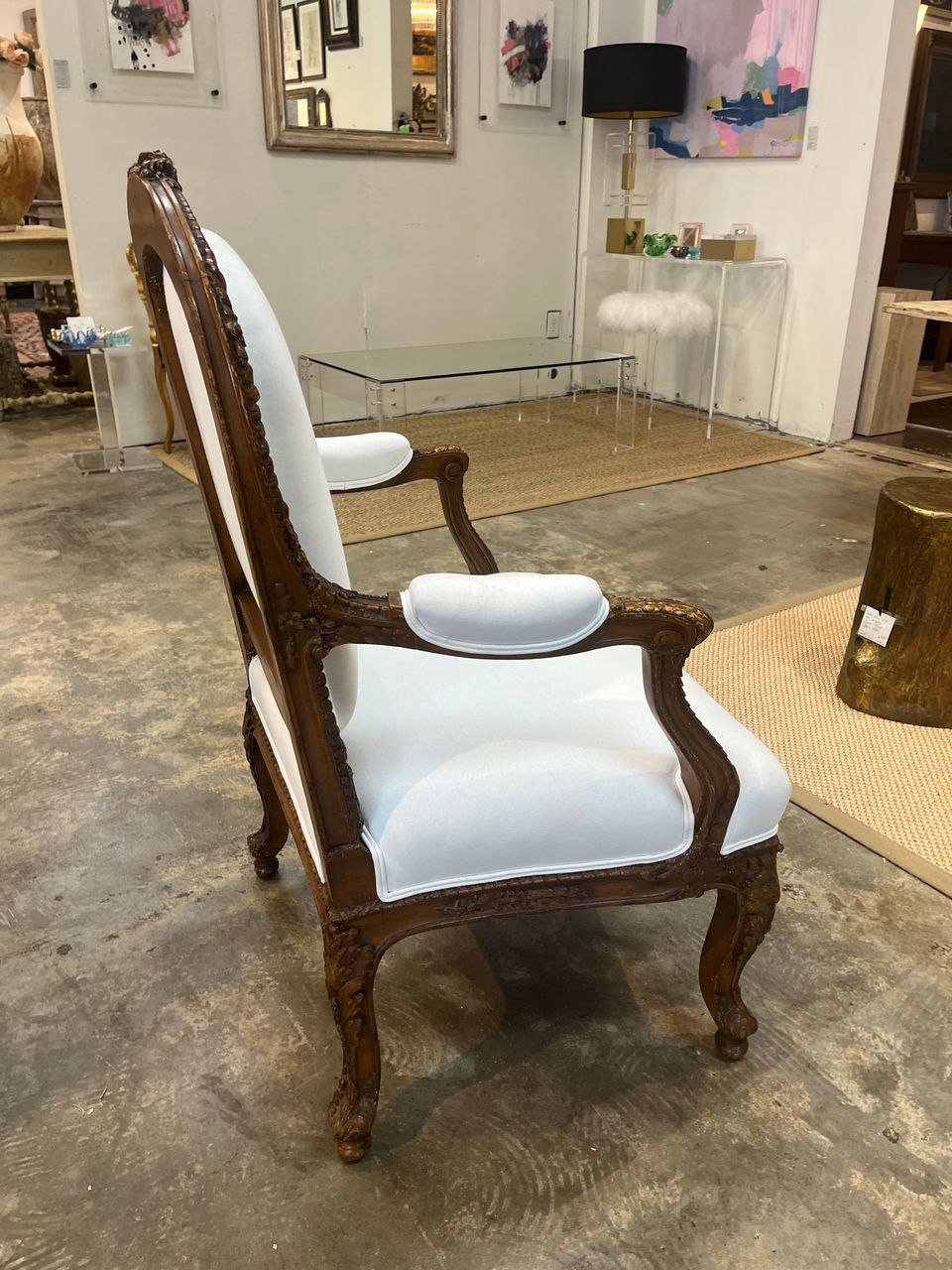 Louis XV style Fauteuil Armchair