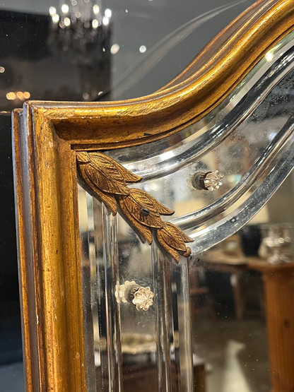 1940's Gold Gilt Venetian Arch Top Mirror