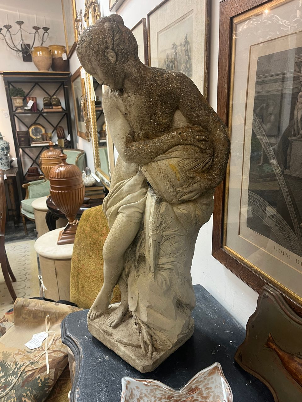French Garden Statue with Water Feature