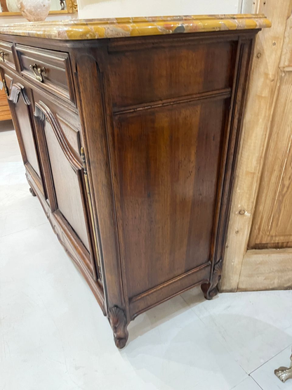 19th Century Louis XV Buffet with Terra Breccia Marble Top