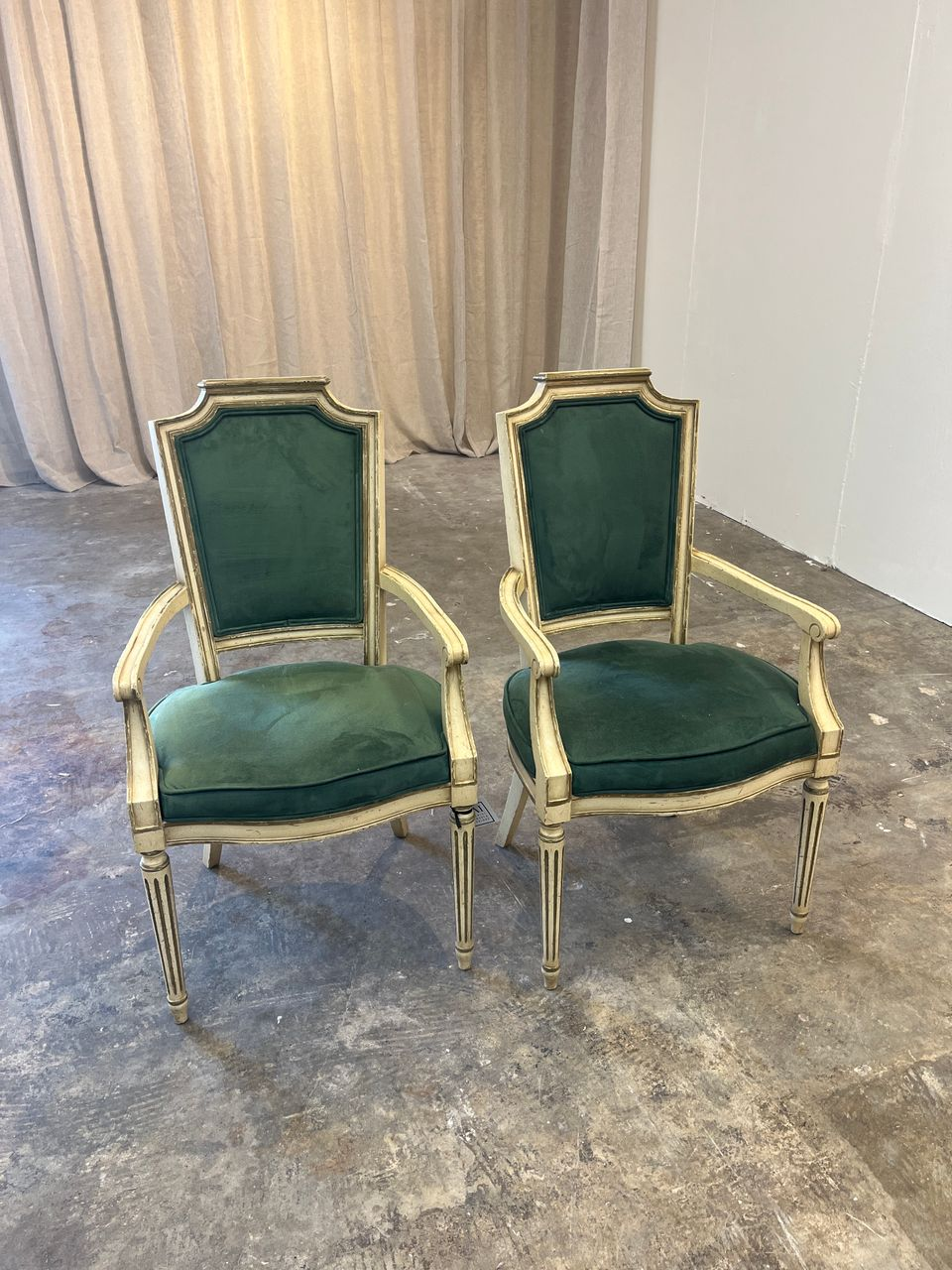 Pair Louis XVI style Armchairs (2 pairs available)