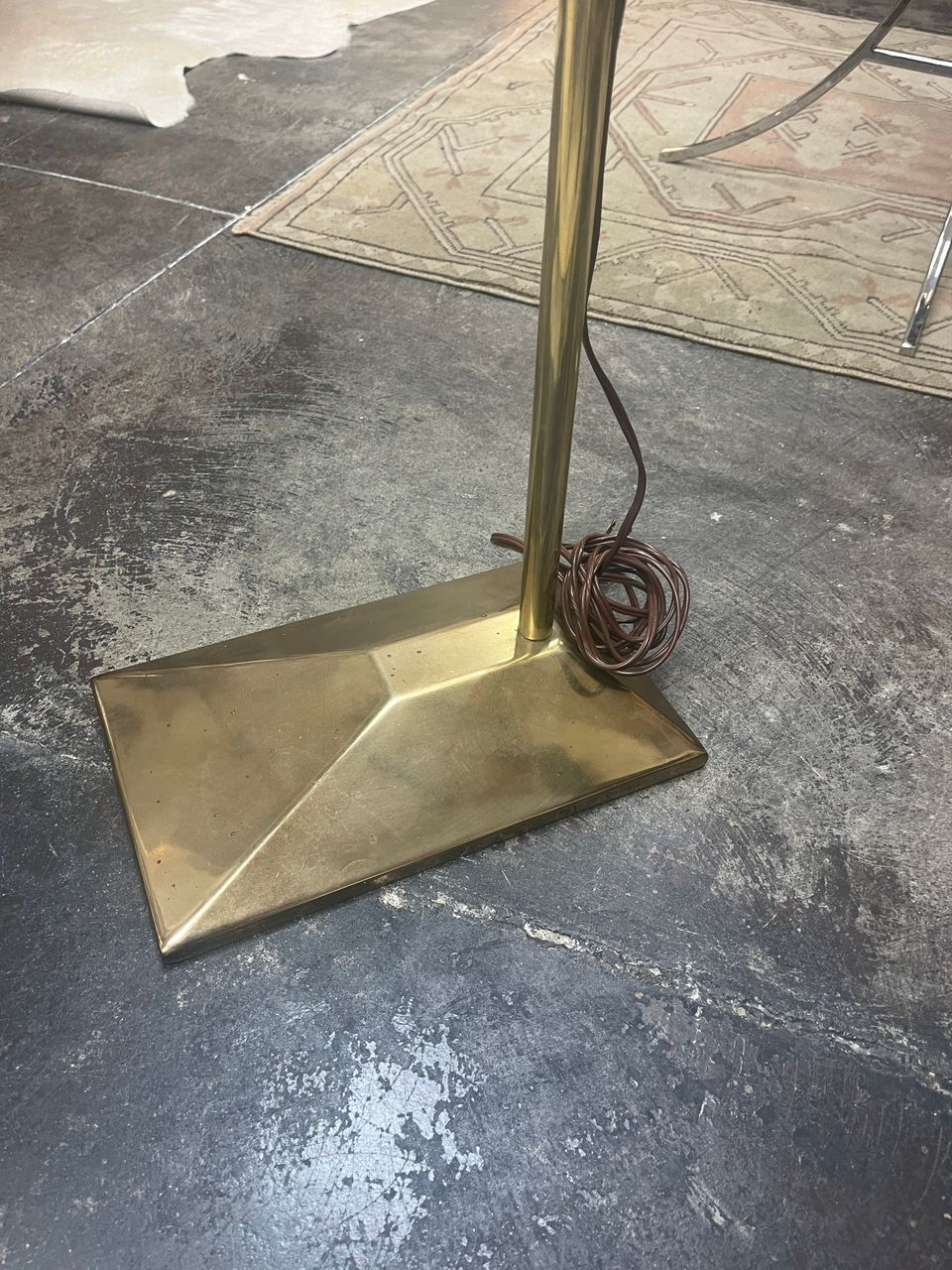 Stiffel Brass Swing Arm Adjustable Floor Lamp (3 available)