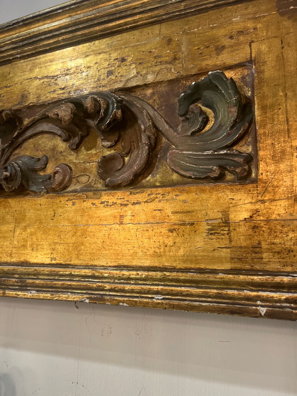 18th Century Italian Giltwood Fragment Panel