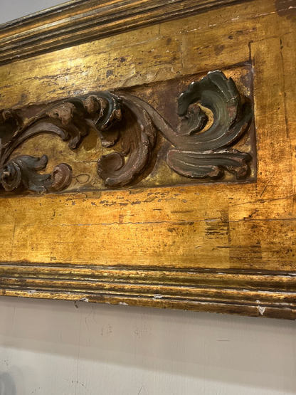 18th Century Italian Giltwood Fragment Panel