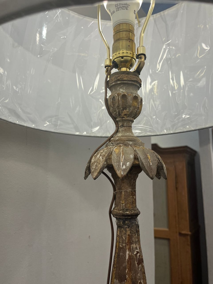 18th Century Gilt Candlesticks converted to Lamps