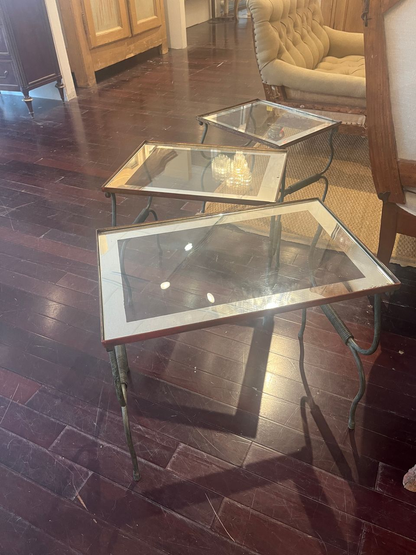 Set of French Wrought Iron Nesting Tables