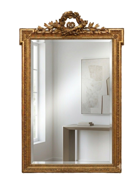 Large 19th Century Louis XVI Giltwood Mirror