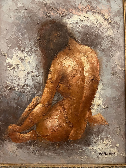 Edward Barton Oil on Canvas Seated Woman