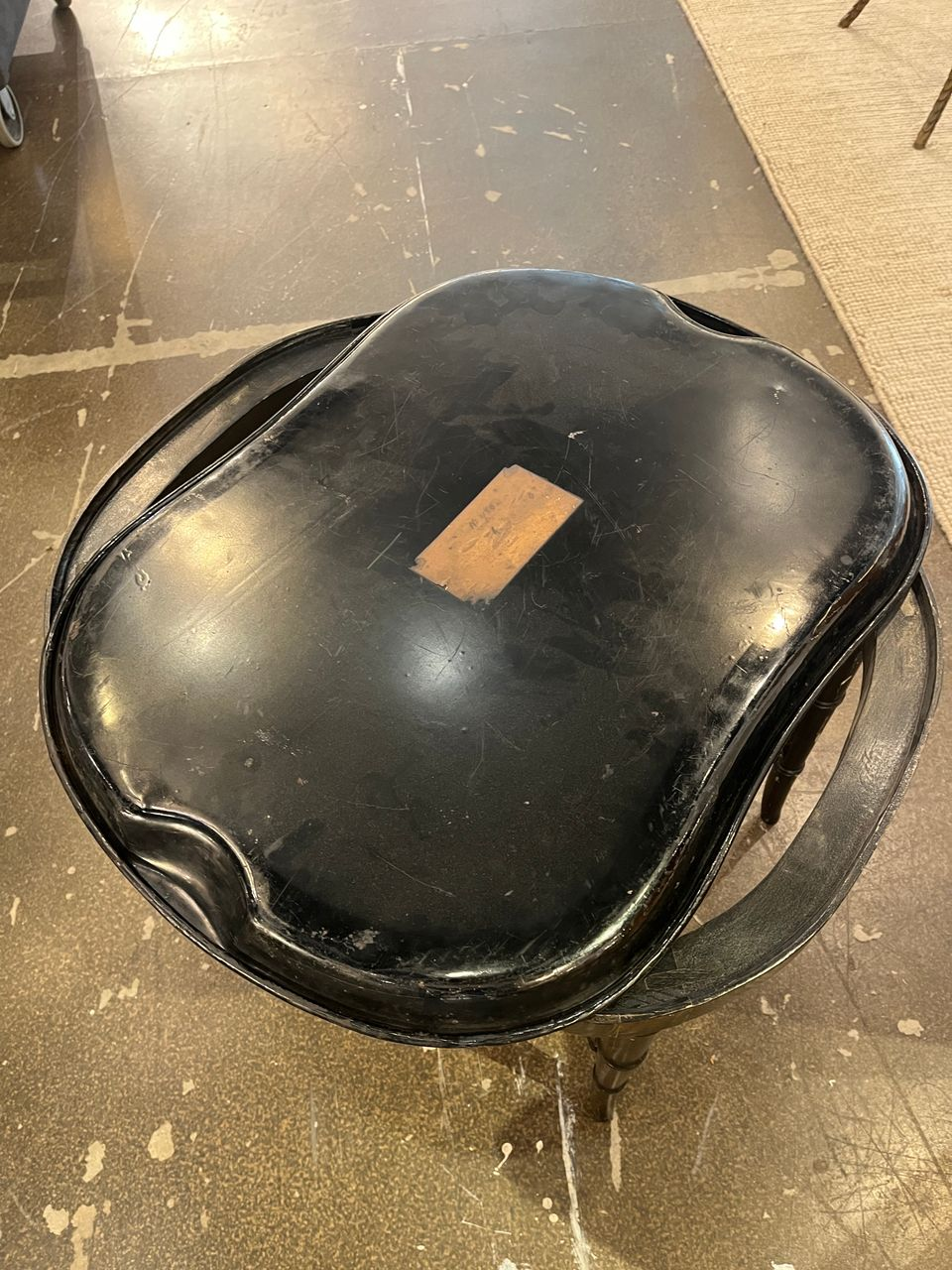 Antique English Gilt Tole Tray Table