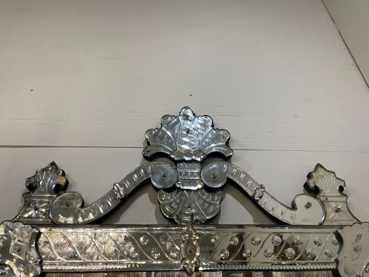 Antique Engraved Venetian Mirror