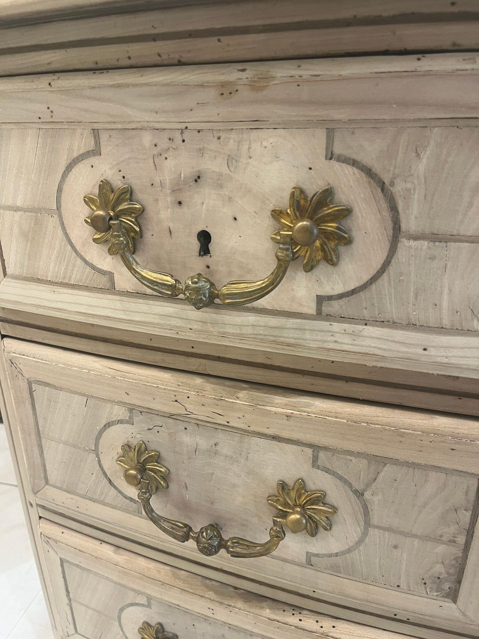 Louis XIV Style Curved Front Dresser