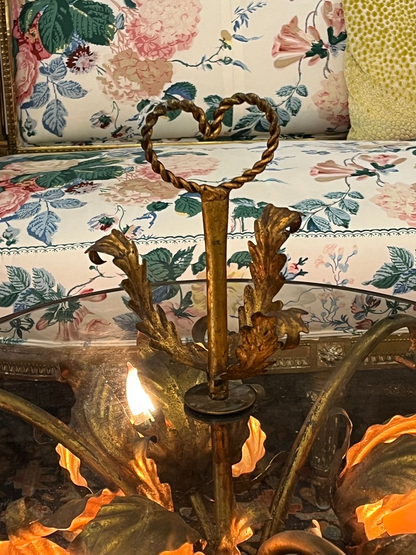 Pair Hans Kogl Hollywood Regency Lighted Tables
