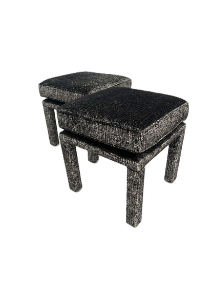 Pair of Upholstered Parsons Footstools