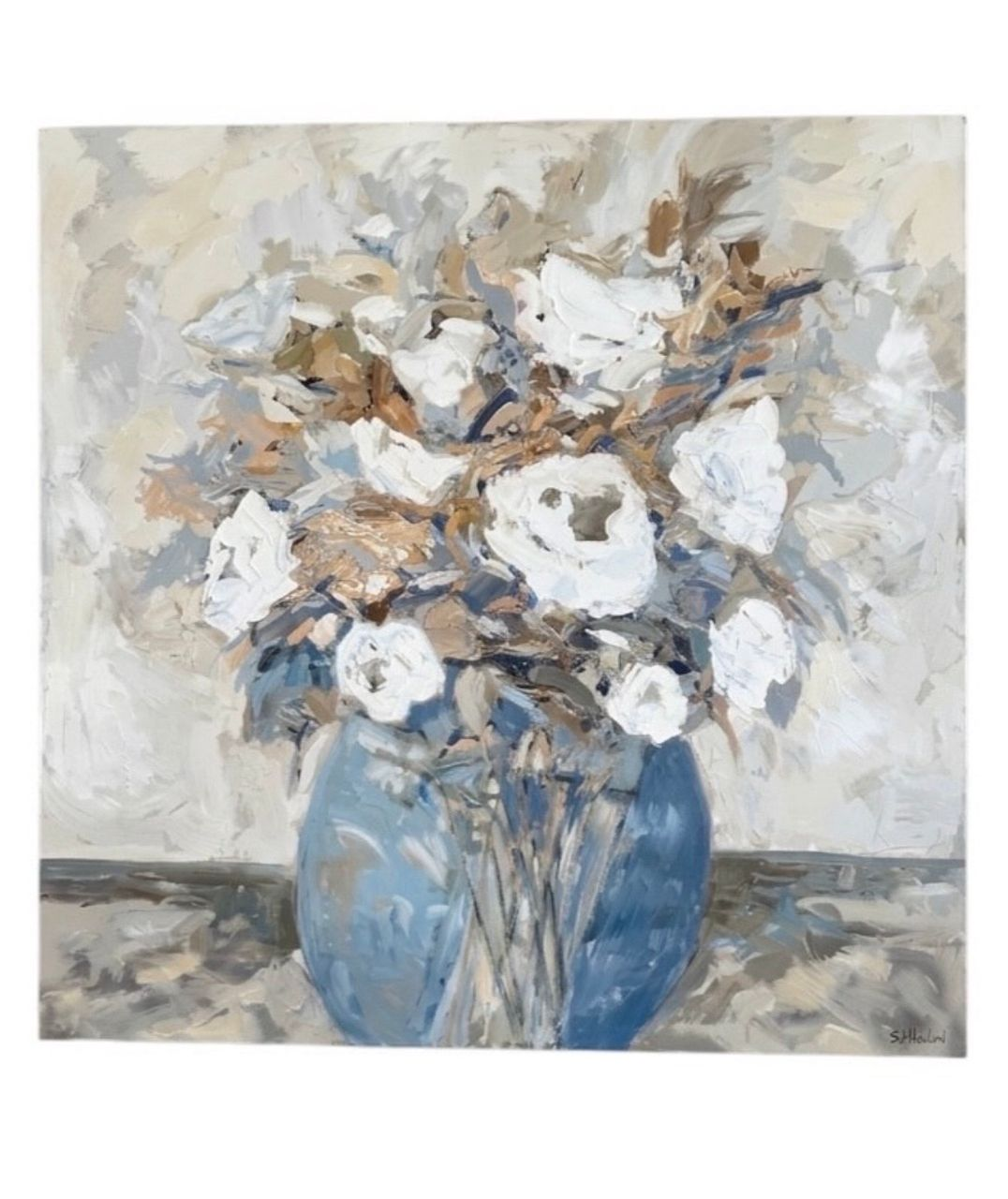 Large Oil on Canvas "Floral Wonder" by Stephanie Wheeler