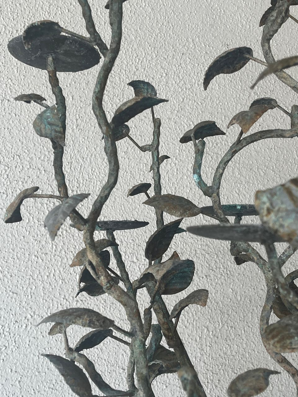 Sculptural Italian Tole Metal Candle Holder