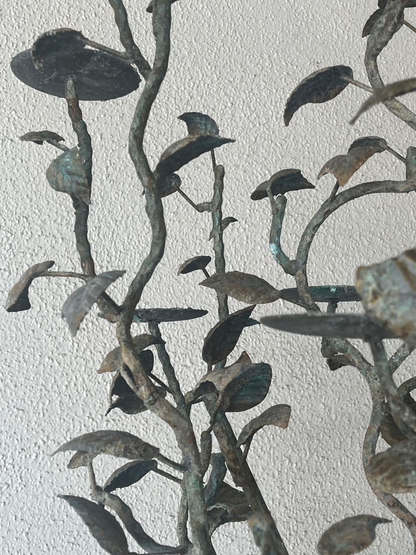 Sculptural Italian Tole Metal Candle Holder