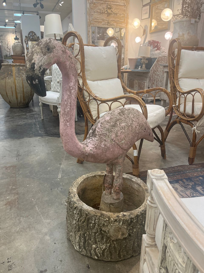 Early 1900's Cement Flamingos (2 available)