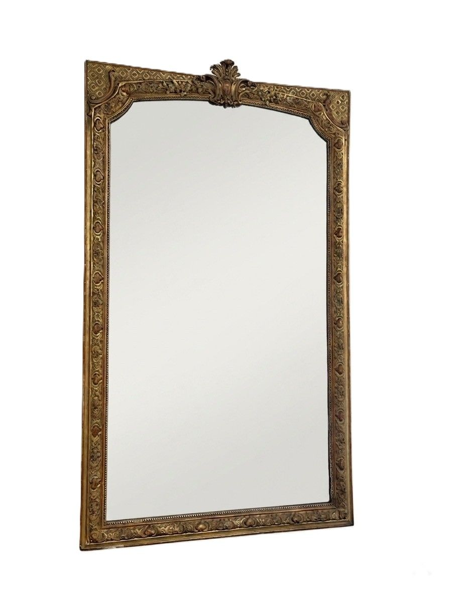 Large Louis XVI style Gold Gilt Pier Mirror