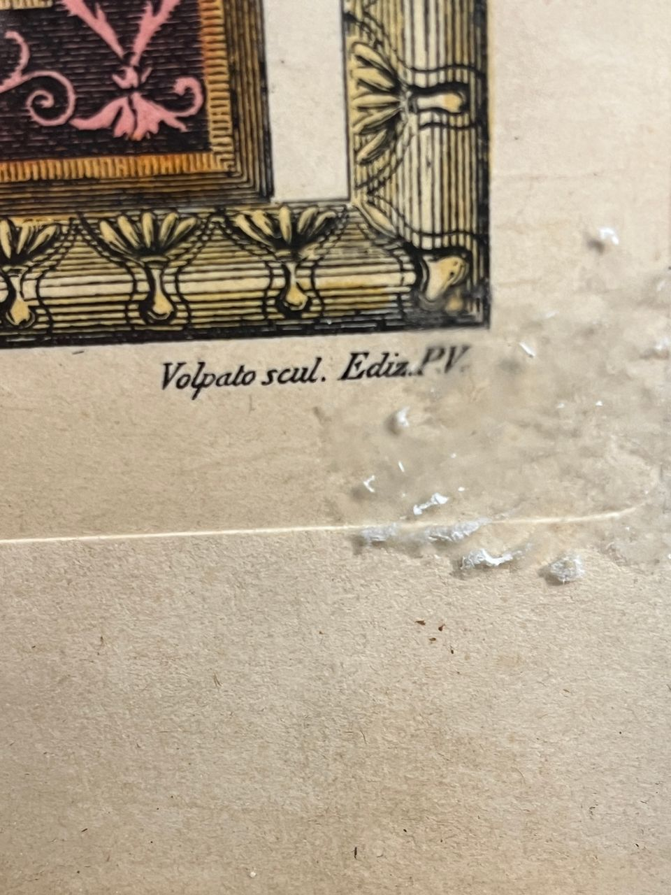 Pair Italian Hand Colored Neoclassical Architectural Engravings